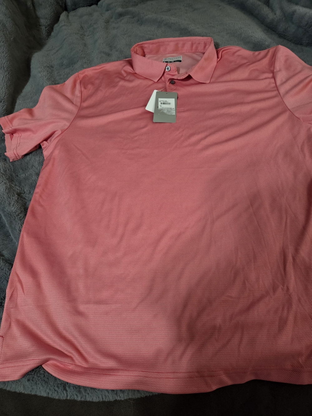 PGA TOUR Polo Shirt, Color Hot Coral Short Sleeve Mens Size XLarge New